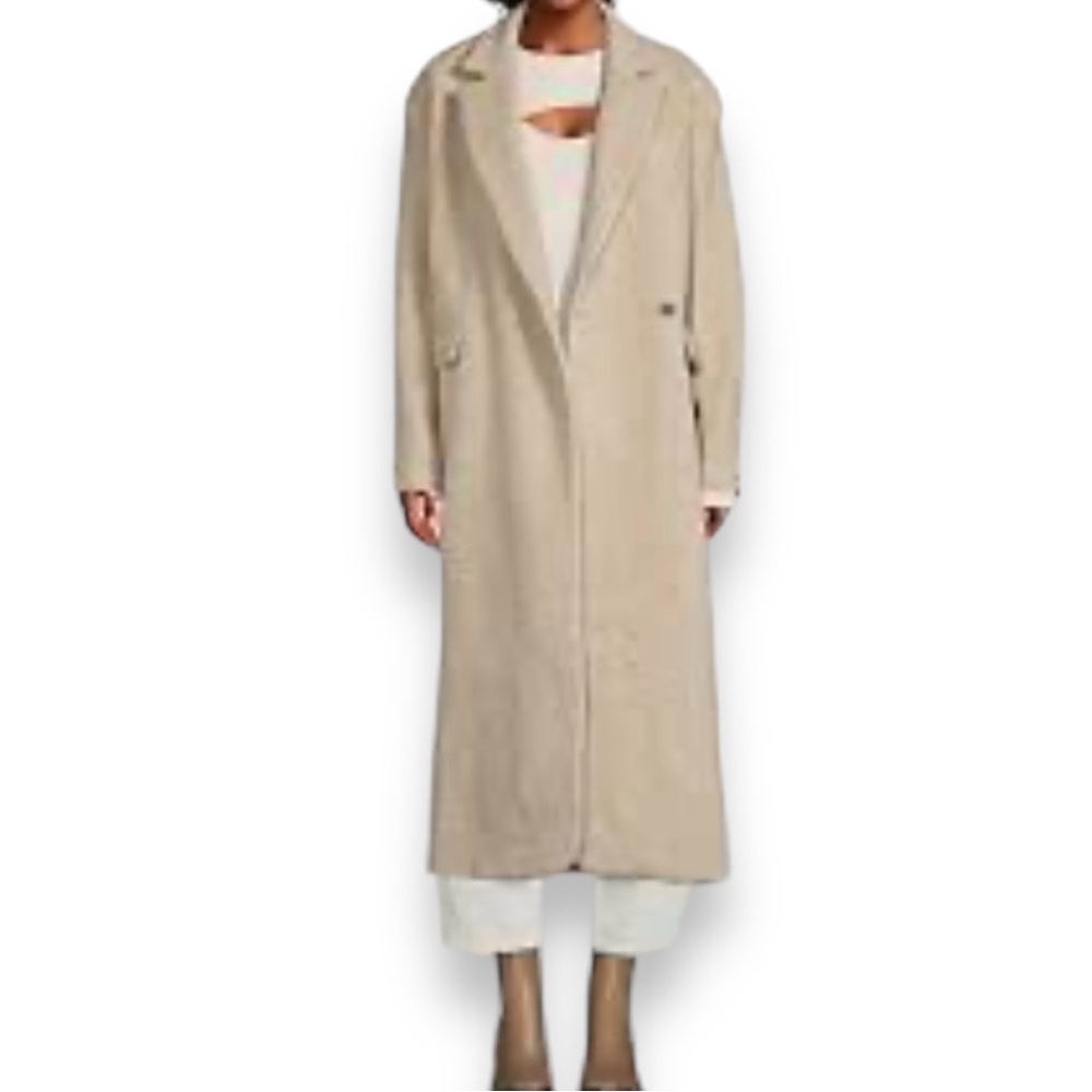 Vanessa Hong x Birgitte Herskind Wanda Wool Coat Size 38 US 6 Moretto Light Tan